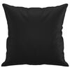 vidaXL Throw Pillows 2 pcs Black 40x40 cm Faux Leather