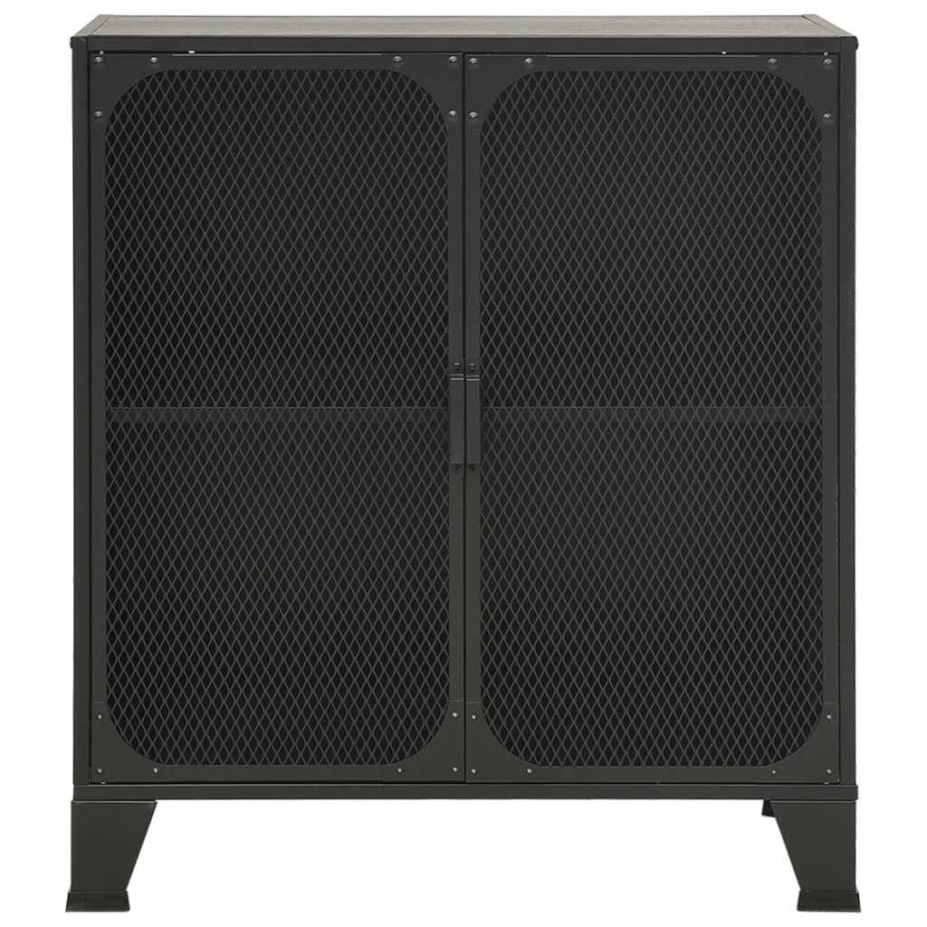 vidaXL Storage Cabinets 2 pcs Grey 72x36x82 cm Metal and MDF