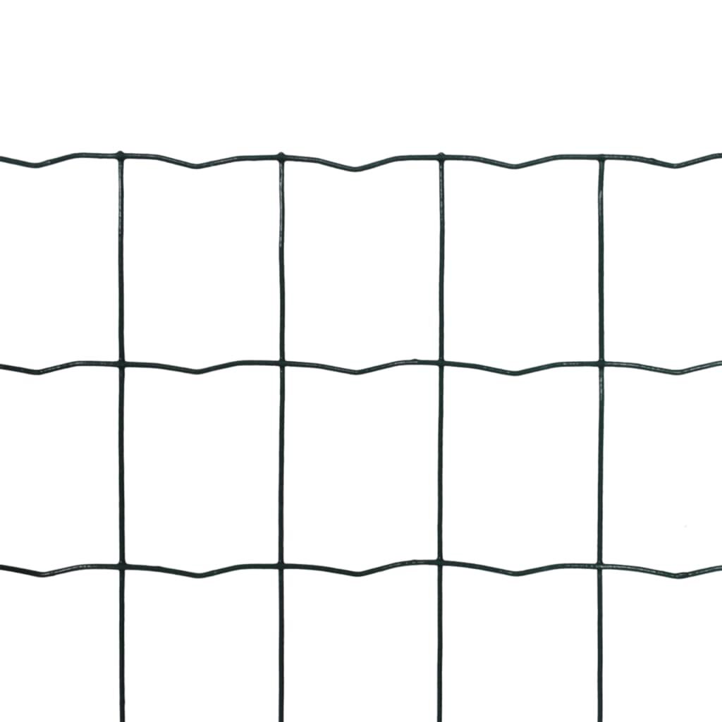 vidaXL Euro Fence Steel 25x0.8 m Green