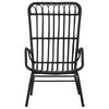 vidaXL Garden Chair Poly Rattan Black