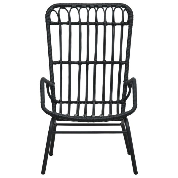 vidaXL Garden Chair Poly Rattan Black