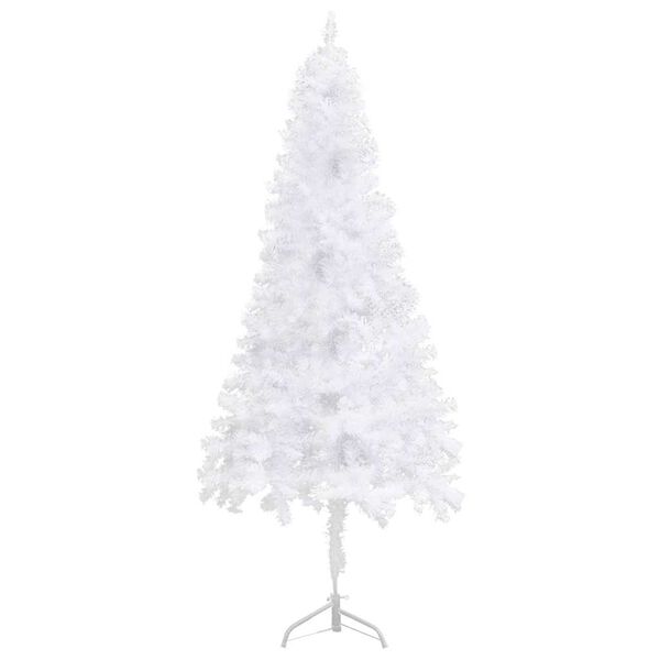 vidaXL Corner Artificial Christmas Tree LEDs&Ball Set White 180 cm PVC