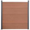 vidaXL Fence Panel Set Brown 180x186 cm WPC