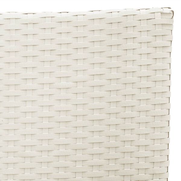 vidaXL Garden Chairs with Cushions 4 pcs Poly Rattan White