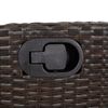 vidaXL 3 Piece Bistro Set with Cushions Brown Poly Rattan