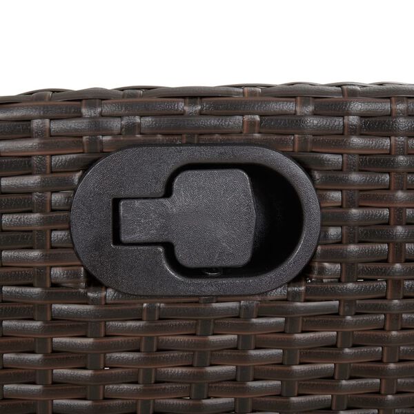 vidaXL 3 Piece Bistro Set with Cushions Brown Poly Rattan
