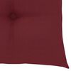 vidaXL Garden Chairs with Wine Red Cushions 3 pcs Solid Teak Wood