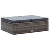 vidaXL 2 Piece Garden Lounge Set with Cushions Poly Rattan Grey