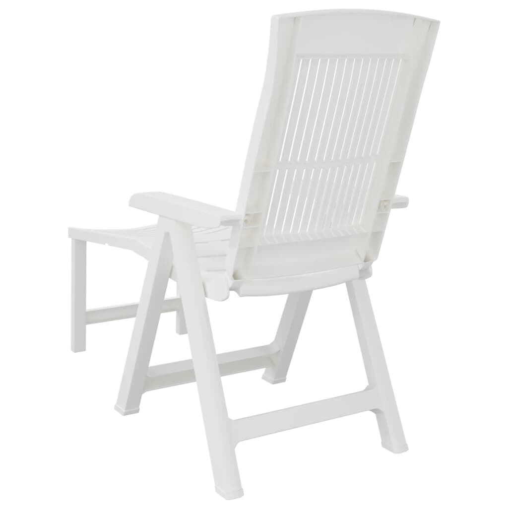 vidaXL Sun Lounger White Plastic