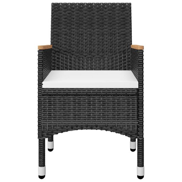 vidaXL 9 Piece Garden Dining Set Black