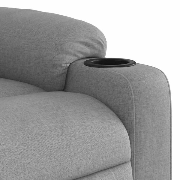 vidaXL Stand up Massage Recliner Chair Light Grey Fabric