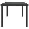 vidaXL Garden Table Black 140x90x74 cm Aluminium and WPC