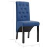 vidaXL Dining Chairs 2 pcs Blue Fabric