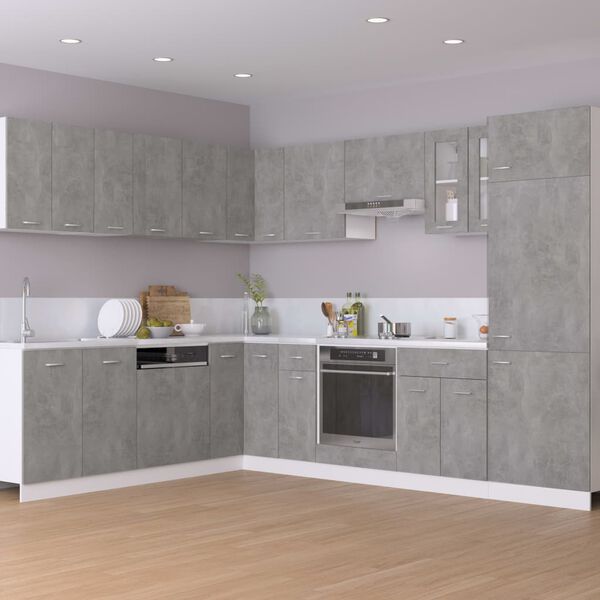 vidaXL Oven Cabinet Lyon Concrete Grey 60x46x81.5 cm Engineered Wood