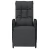 vidaXL Outdoor Reclining Chairs with Cushions 2 pcs Poly Rattan Black