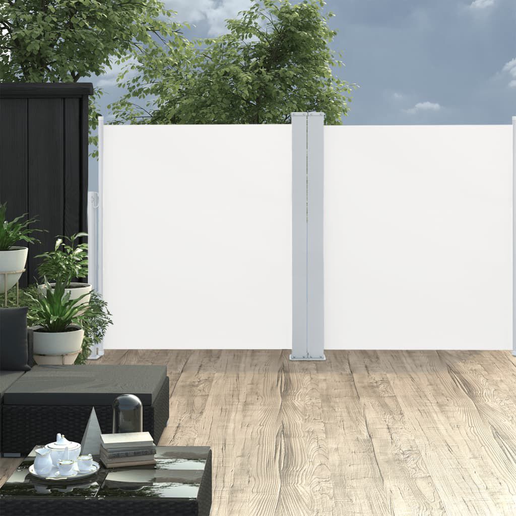vidaXL Patio Retractable Double Side Awning 170x600 cm Cream