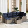 vidaXL Garden Sofa Set 7 pcs Grey Poly Rattan