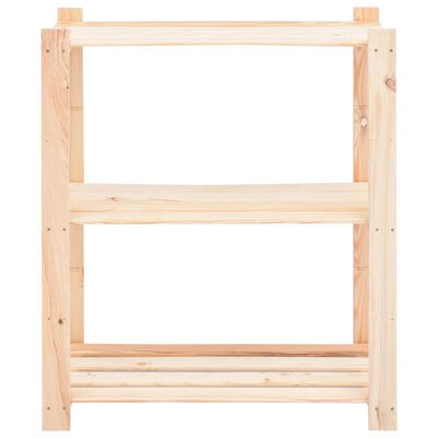 vidaXL 3-Tier Storage Rack 80x38x90 cm Solid Pinewood 150 kg
