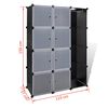 vidaXL Modular Cabinet 9 Compartments 109x36.5x143 cm Black and White