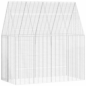 vidaXL Rabbit Cage Silver 200 x 100 x 210 cm Galvanised Steel