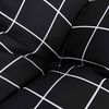 vidaXL Garden Bench Cushions 2pcs Black Check Pattern 120x50x7cm Fabric