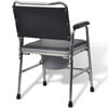vidaXL Commode Chair Steel Black