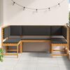 vidaXL Garden Bench Set 5 pcs Brown Solid acacia wood