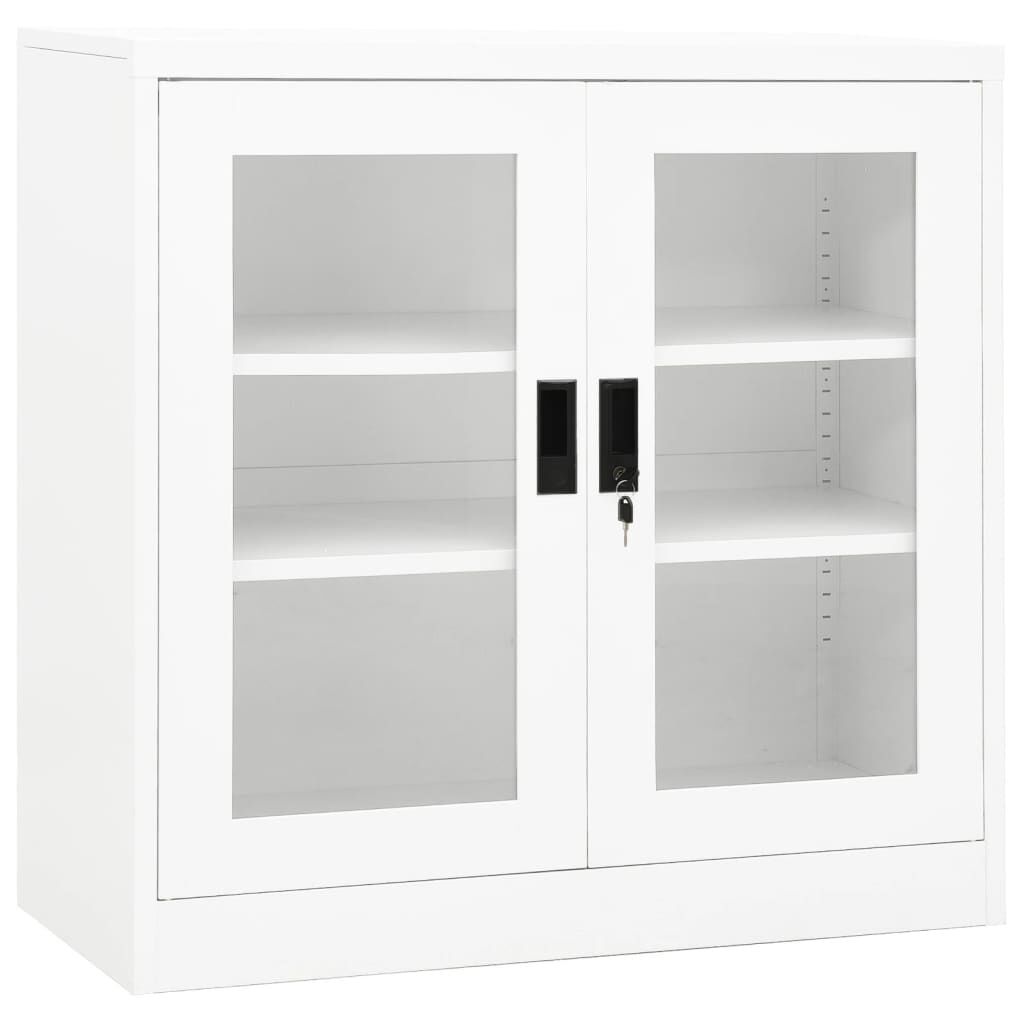 vidaXL Office Cabinet White 90x40x90 cm Steel