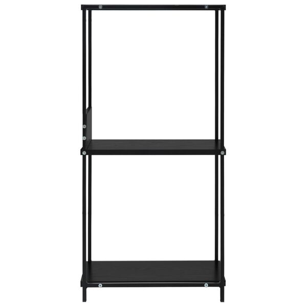 vidaXL Small Straight Book Shelf Black 33.5x39.6x79.7 cm Engineered Wood