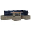 vidaXL Garden Sofa Set with Cushion Manual 6 pcs Grey and Navy