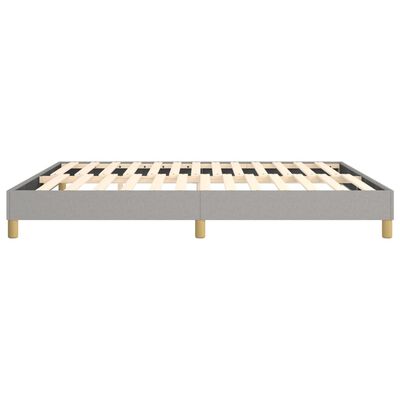 vidaXL Box Spring Bed Frame Light Grey 193x203 cm King Fabric
