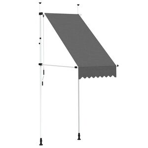 vidaXL Manual Retractable Awning 100 cm Anthracite