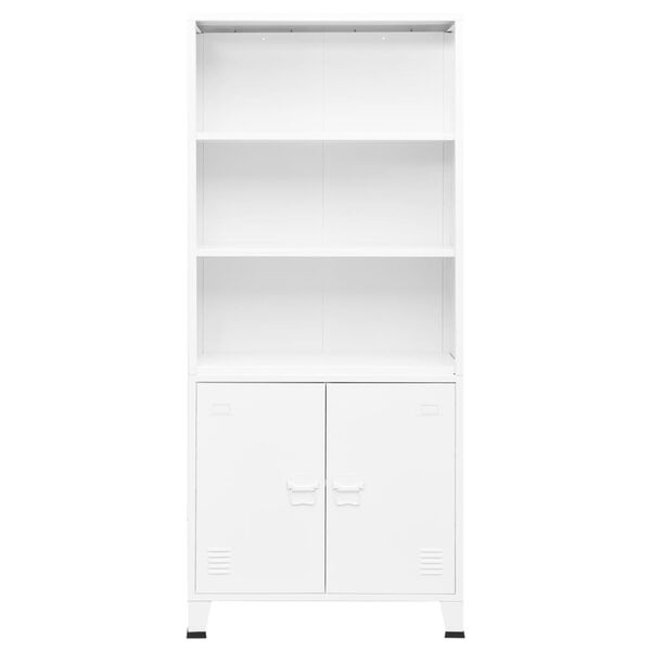 vidaXL Industrial Bookshelf White 80x32x180 cm Steel