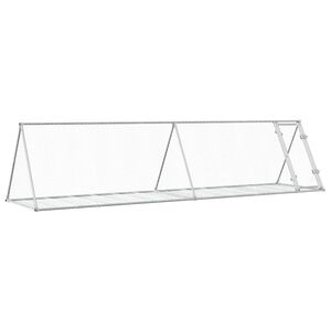 vidaXL Rabbit Hutch Silver 400x105x91 cm Galvanised Steel