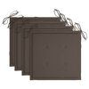 vidaXL Garden Chairs 4 pcs with Taupe Cushions Solid Teak Wood