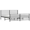vidaXL Metal Bed Frame without Mattress with Footboard Black 183x213cm