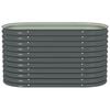 vidaXL Garden Raised Bed 160x80x81 cm Galvanised Steel Grey