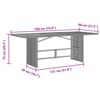 vidaXL Garden Table with Glass Top Beige 190x80x75 cm Poly Rattan