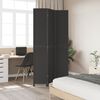 vidaXL Room Divider&nbsp;3 Panels Black Solid Wood Paulownia