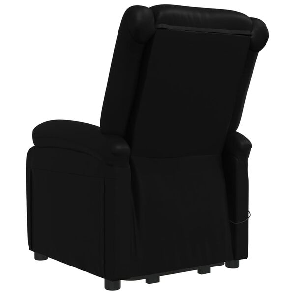 vidaXL Stand up Massage Chair Black Faux Leather