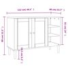vidaXL Sideboard SENJA Rattan Look White 112x40x80cm Solid Wood Pine
