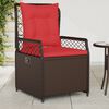 vidaXL Reclining Garden Chairs 2 pcs Brown Poly Rattan