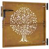 vidaXL Garden Gate 85x75 cm Corten Steel Tree Design