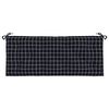 vidaXL Garden Bench Cushions 2pcs Black Check Pattern 120x50x7cm Fabric