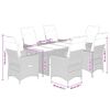 vidaXL 9 Piece Garden Dining Set with Cushions Grey Poly Rattan