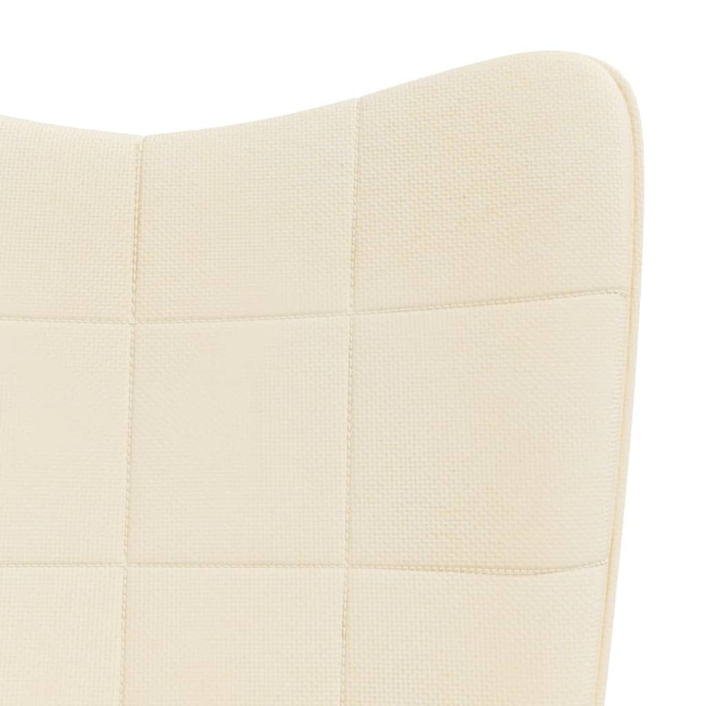 vidaXL Rocking Chair Cream Fabric
