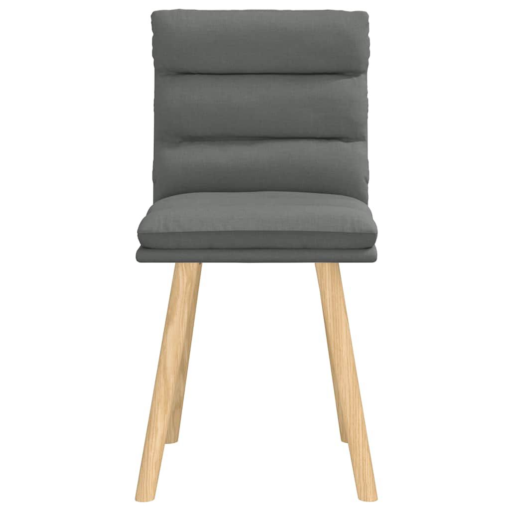 vidaXL Dining Chairs 2 pcs Dark Grey Fabric