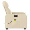 vidaXL Electric Massage Recliner Chair Cream Fabric