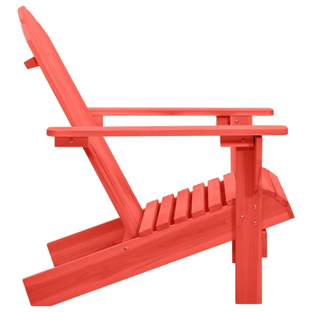 vidaXL Garden Adirondack Chair Solid Fir Wood Red