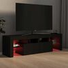 vidaXL TV Cabinet with LED Lights Black 140x36.5x40 cm